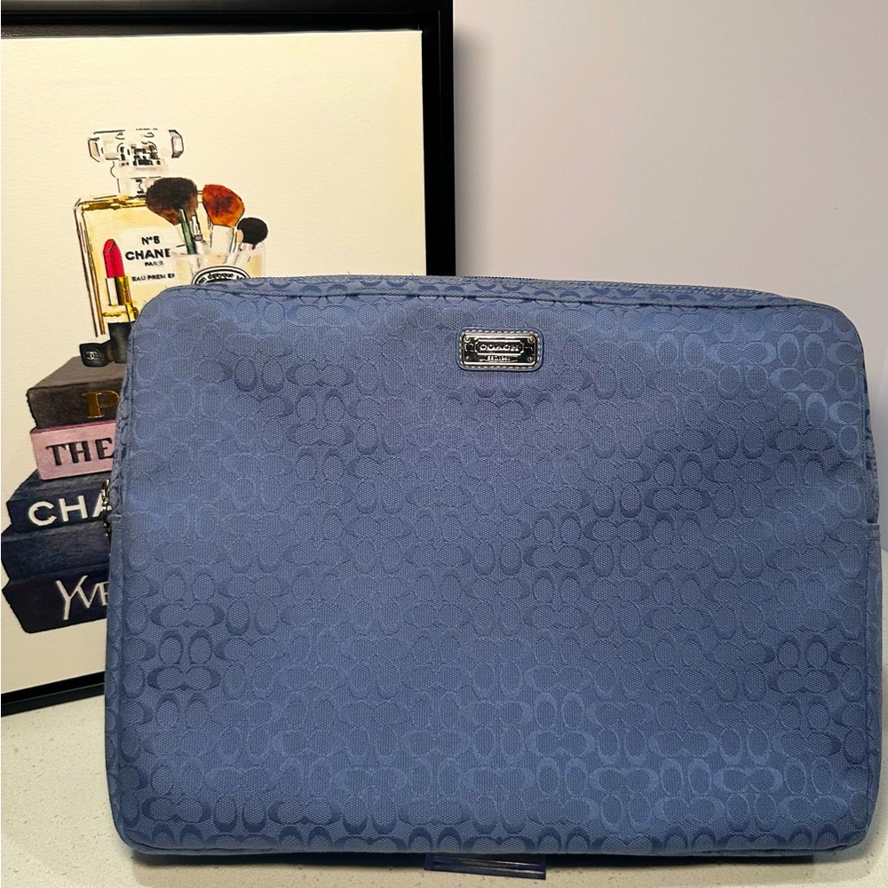Coach Blue Kissing C’s Laptop Bag